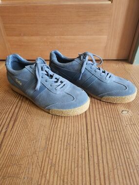 Brand new Gola Harrier shoes in blue grey suede, size 41/mens 7.5/womens 9.5